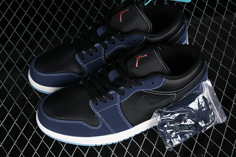 Air Jordan 1 AJ1 Low Snake Skin – Blue