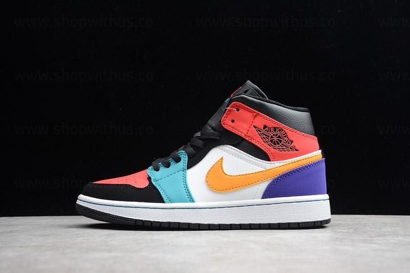 Air Jordan 1 AJ1 Mid – Bred/MultiColor