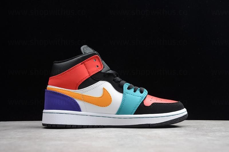 Air Jordan 1 AJ1 Mid – Bred/MultiColor