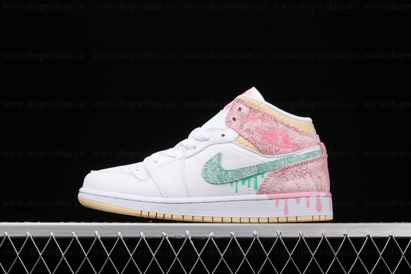 Unisex Air Jordan 1 AJ1 Mid – Paint Drip