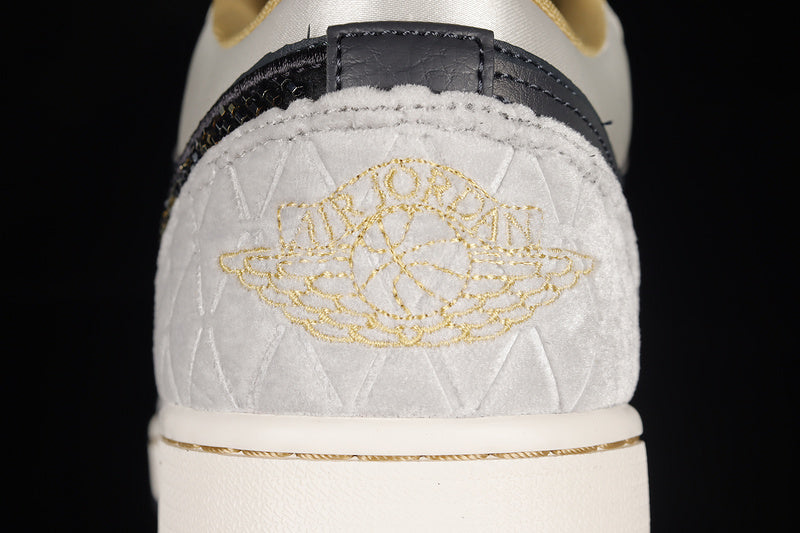 Unisex Air Jordan 1 AJ1 Low – Beaded Swoosh
