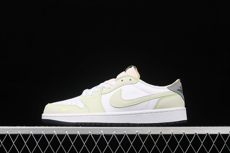 Air Jordan 1 AJ1 Retro Low – White Ghost/Green
