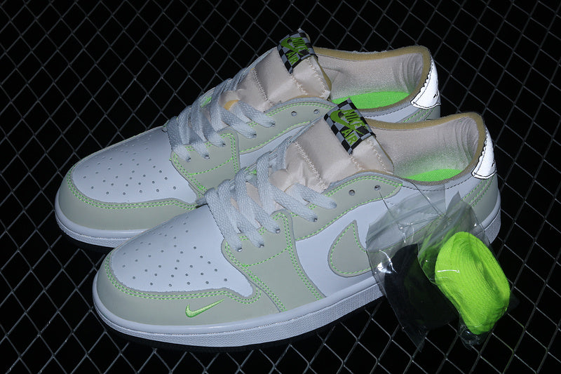 Air Jordan 1 AJ1 Retro Low – White Ghost/Green