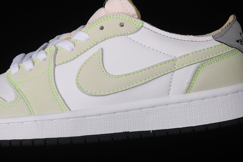 Air Jordan 1 AJ1 Retro Low – White Ghost/Green