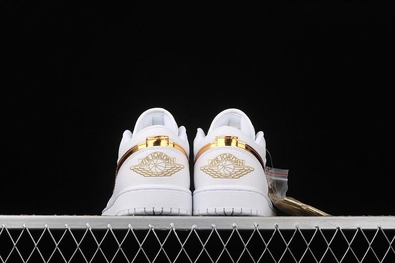 Air Jordan 1 AJ1 Low White/Metallic Gold
