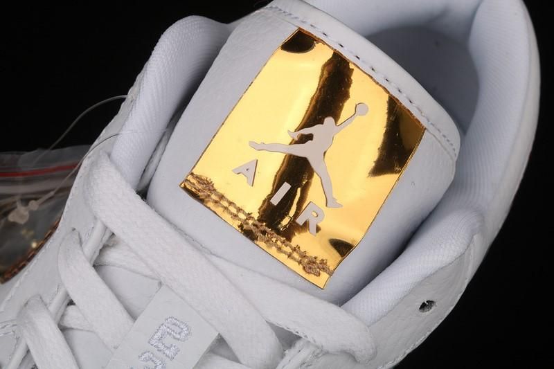 Air Jordan 1 AJ1 Low White/Metallic Gold