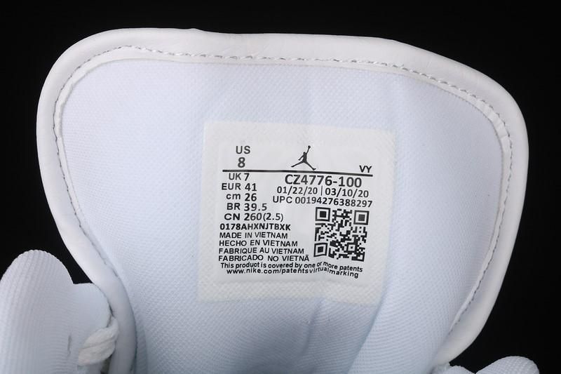 Air Jordan 1 AJ1 Low White/Metallic Gold