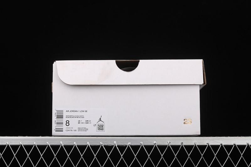 Air Jordan 1 AJ1 Low White/Metallic Gold