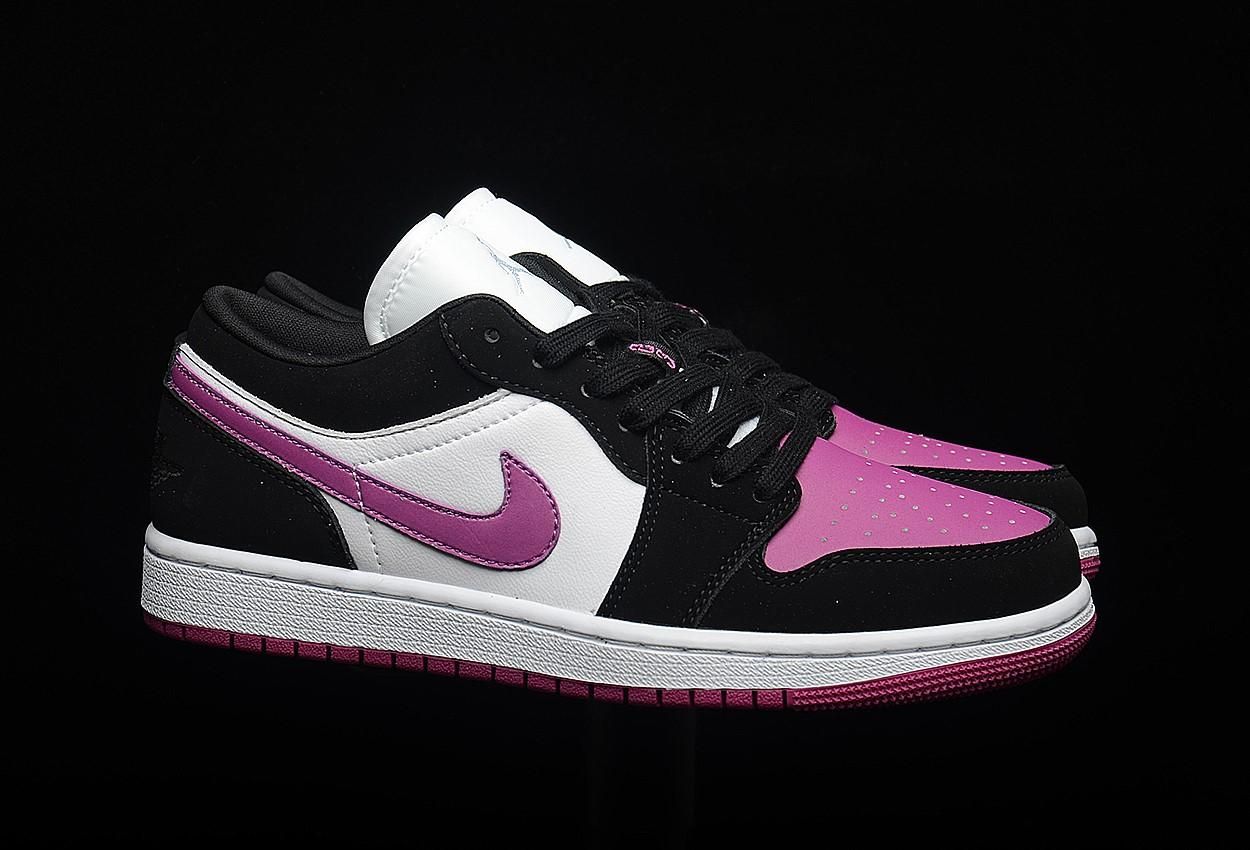 Unisex Air Jordan 1 AJ1 Low – Black Cactus Flower