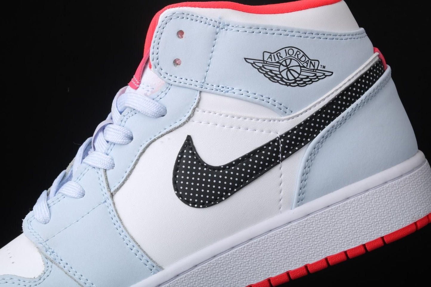 Air Jordan 1 AJ1 Mid – Half Blue Polka Dot