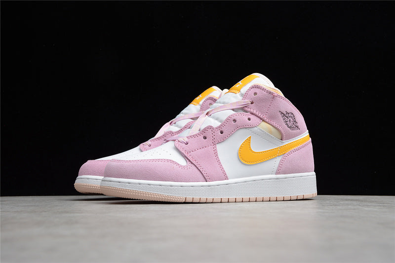 Unisex Air Jordan 1 AJ1 Mid Light – Arctic Pink