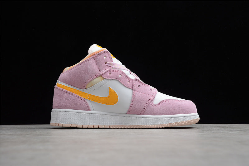 Unisex Air Jordan 1 AJ1 Mid Light – Arctic Pink