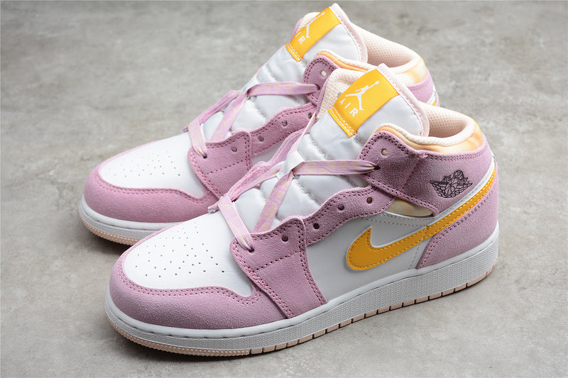 Unisex Air Jordan 1 AJ1 Mid Light – Arctic Pink