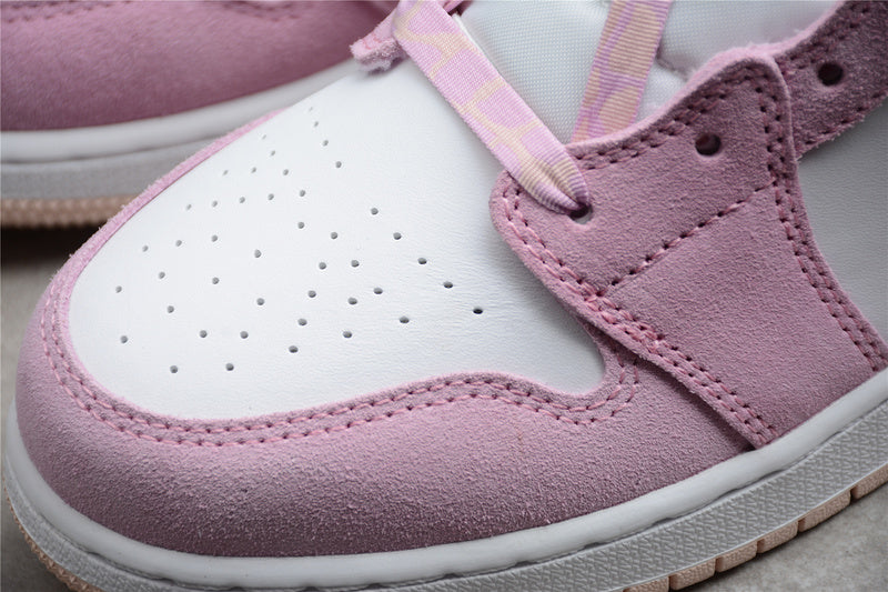 Unisex Air Jordan 1 AJ1 Mid Light – Arctic Pink