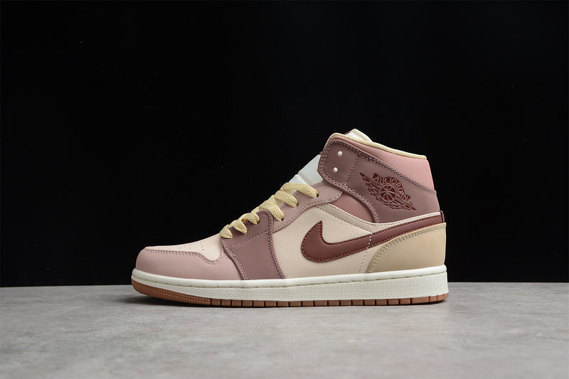 Unisex Air Jordan 1 AJ1 Mid – Pony Smoky Mauve
