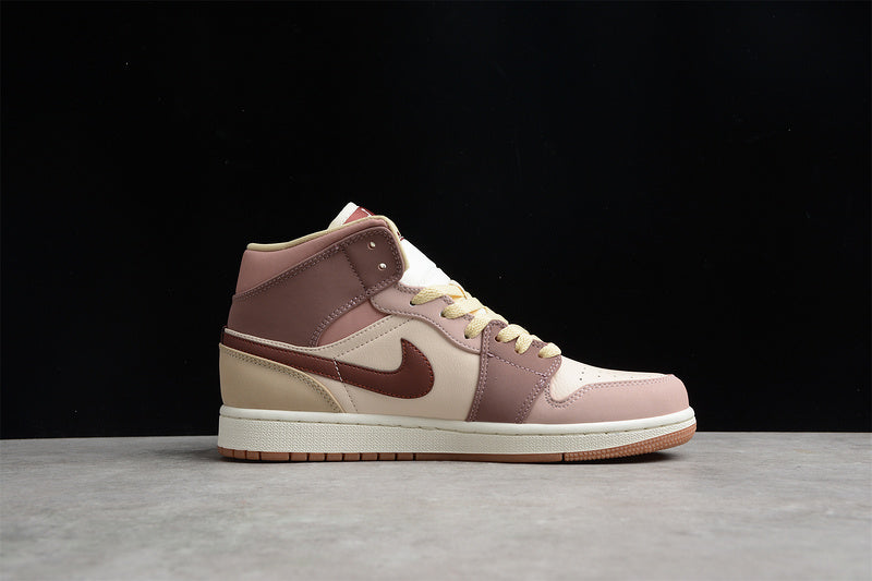 Unisex Air Jordan 1 AJ1 Mid – Pony Smoky Mauve