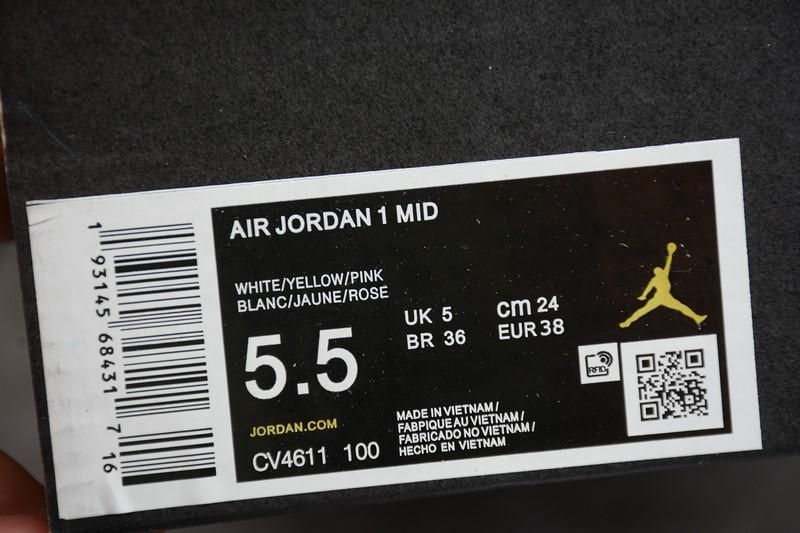 Unisex Air Jordan 1 AJ1 Mid – Edge Glow