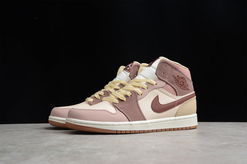 Unisex Air Jordan 1 AJ1 Mid – Pony Smoky Mauve
