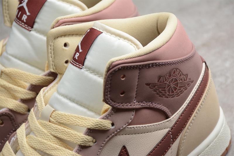 Unisex Air Jordan 1 AJ1 Mid – Pony Smoky Mauve