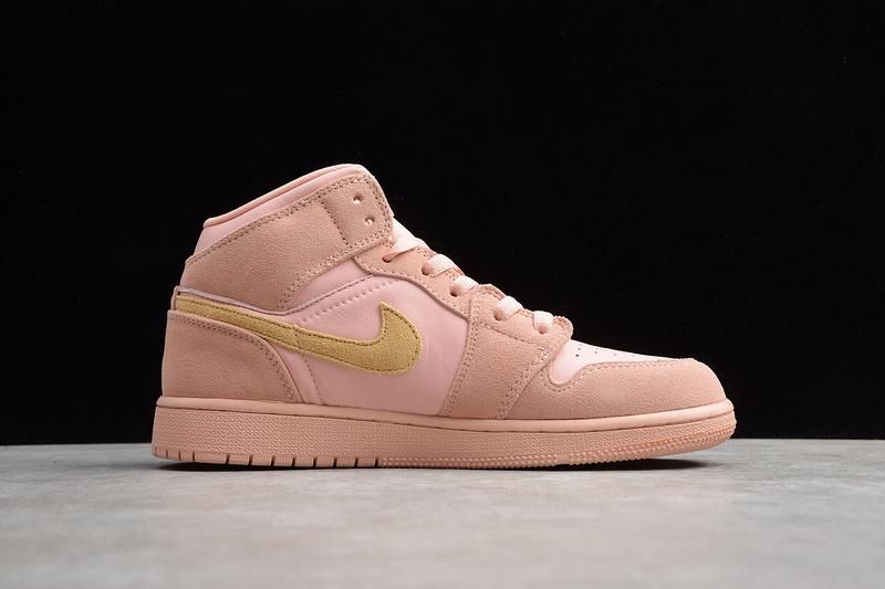 Unisex Air Jordan 1 AJ1 Mid – Coral Gold