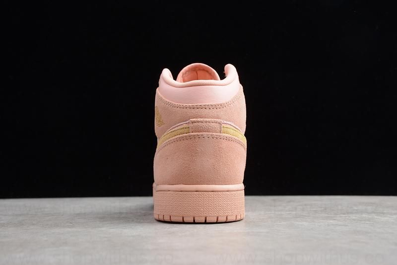 Unisex Air Jordan 1 AJ1 Mid – Coral Gold