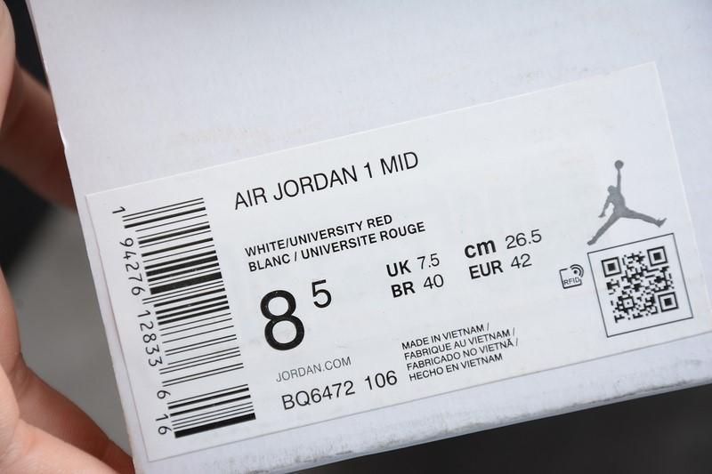 Air Jordan 1 AJ1 Mid – University Red
