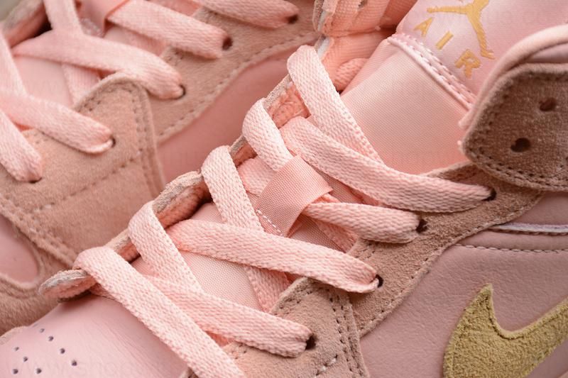 Unisex Air Jordan 1 AJ1 Mid – Coral Gold