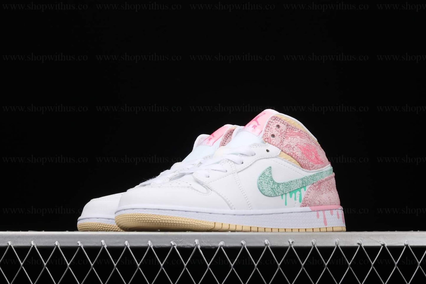Unisex Air Jordan 1 AJ1 Mid – Paint Drip
