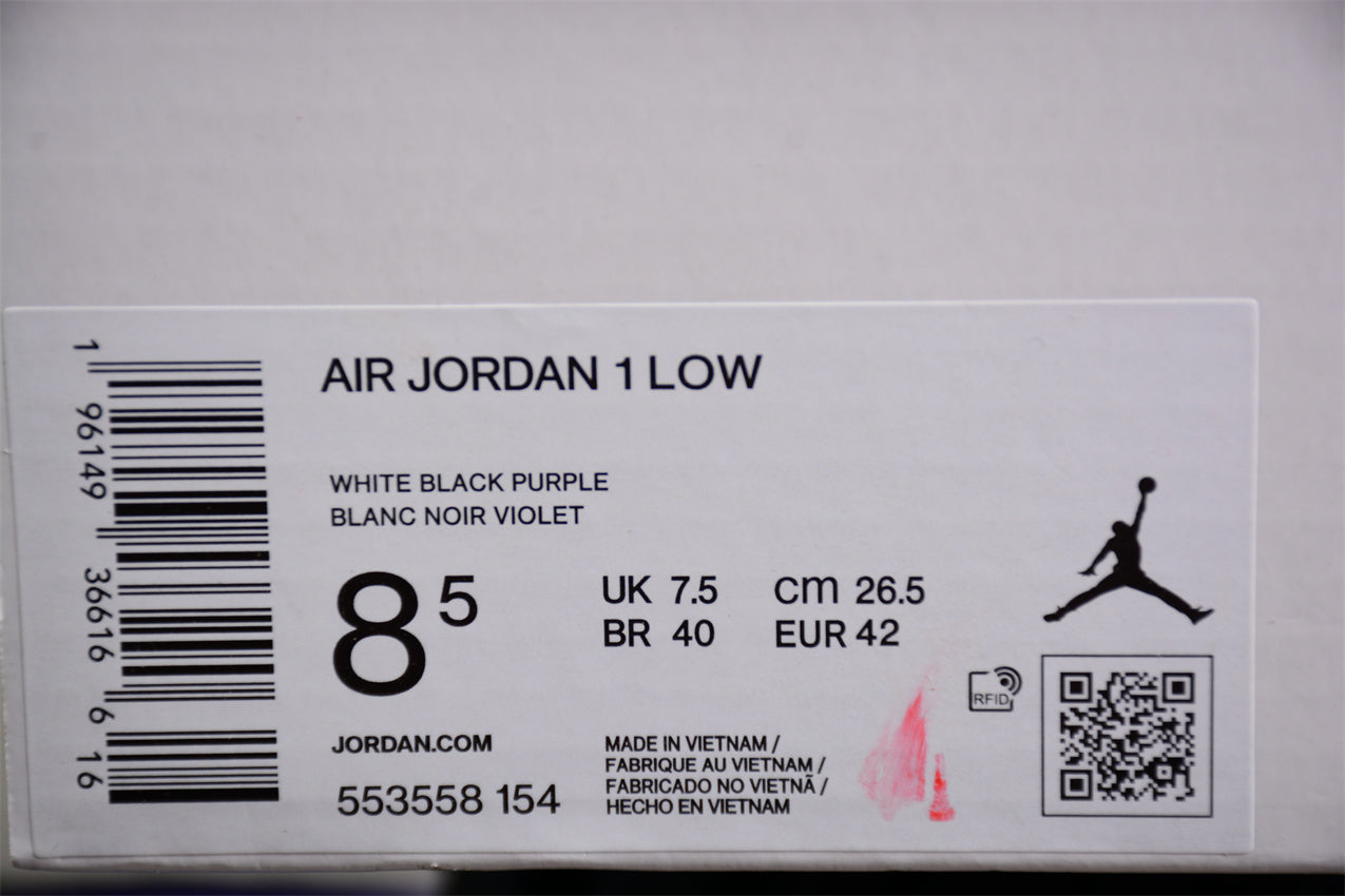 Air Jordan 1 AJ1 Low Aqua – Court Purple
