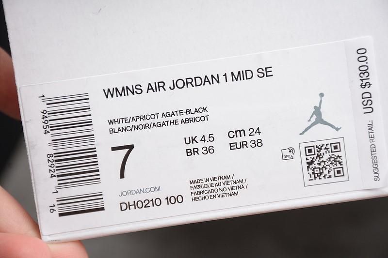 Unisex Air Jordan 1 AJ1 Mid – Peach Mocha