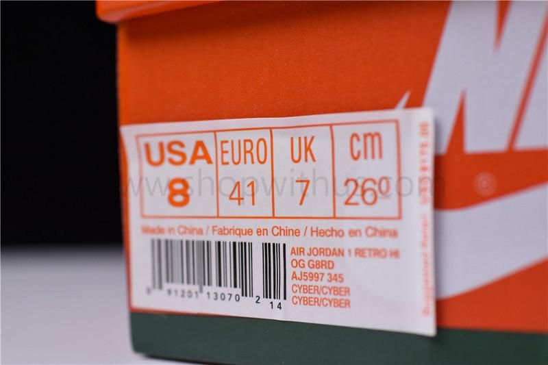 Air Jordan 1 AJ1 Retro High OG Gatorade - 'Cyber'