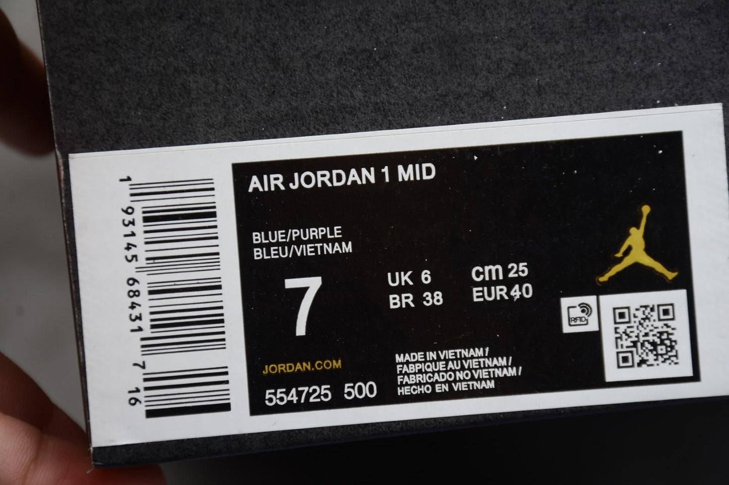 Air Jordan 1 AJ1 Mid – Purple Aqua