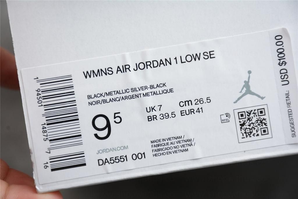 Air Jordan 1 AJ1 Retro Low – Silver Toe