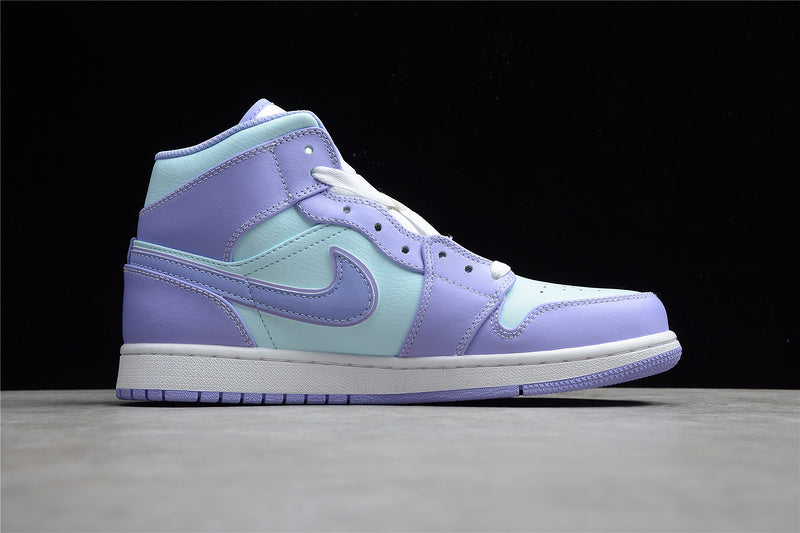 Unisex Air Jordan 1 AJ1 Mid – Purple Aqua