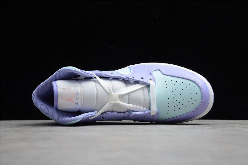 Unisex Air Jordan 1 AJ1 Mid – Purple Aqua