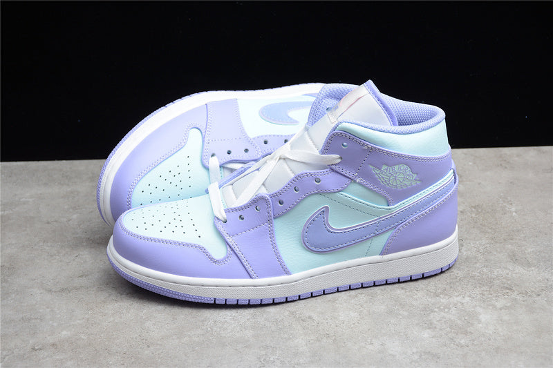 Unisex Air Jordan 1 AJ1 Mid – Purple Aqua