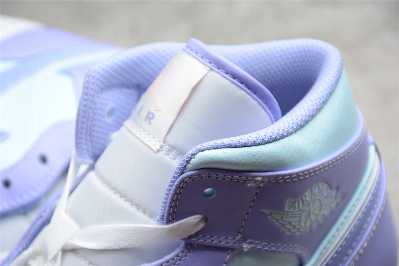 Unisex Air Jordan 1 AJ1 Mid – Purple Aqua