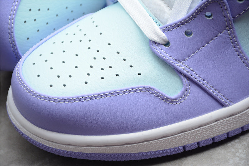 Unisex Air Jordan 1 AJ1 Mid – Purple Aqua