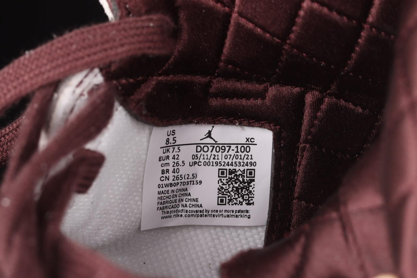 A Ma Maniere x Air Jordan 1 AJ1 High OG - Sail/Burgundy Crush