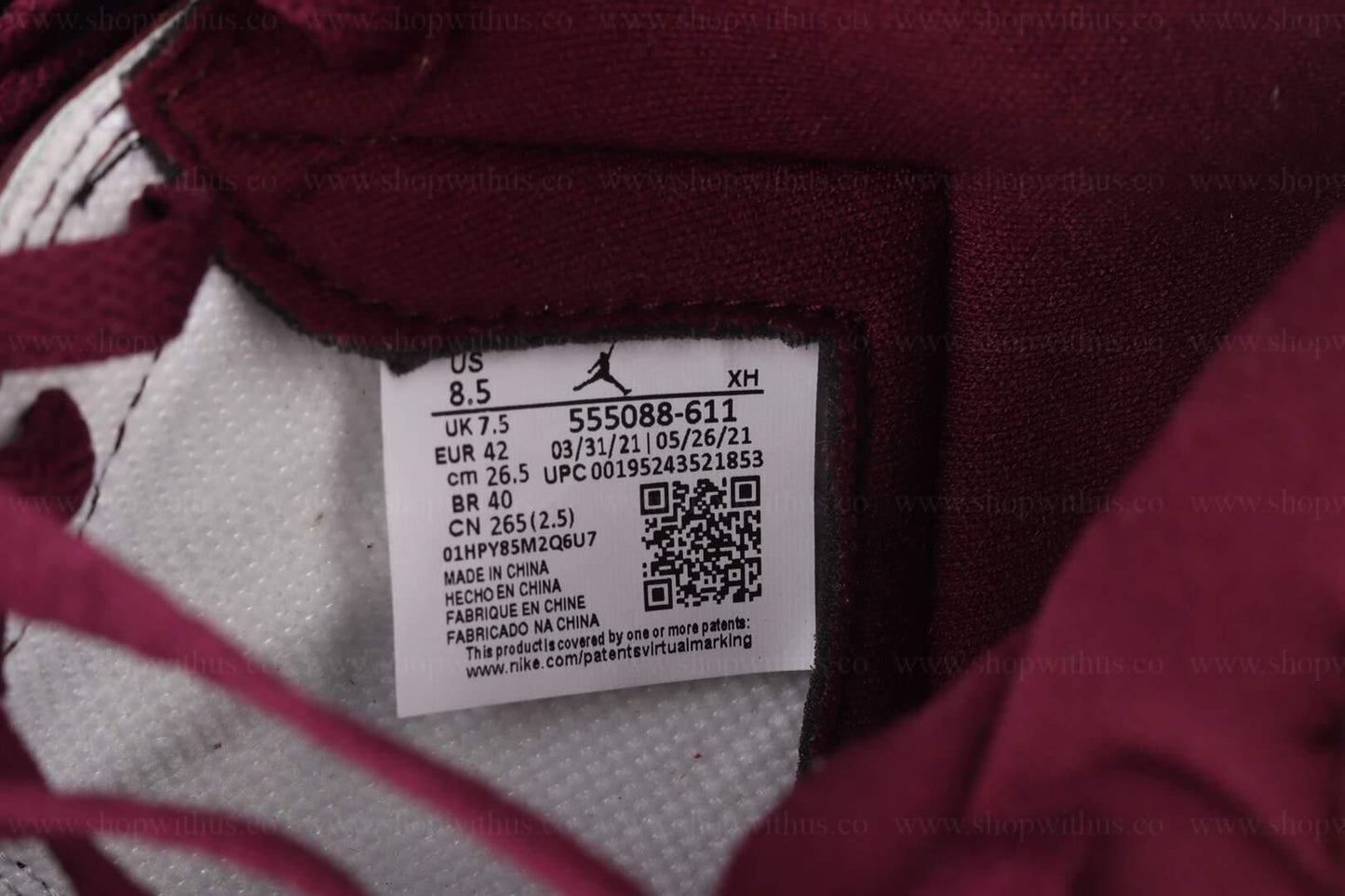 Air Jordan 1 AJ1 Retro High OG - Bordeaux