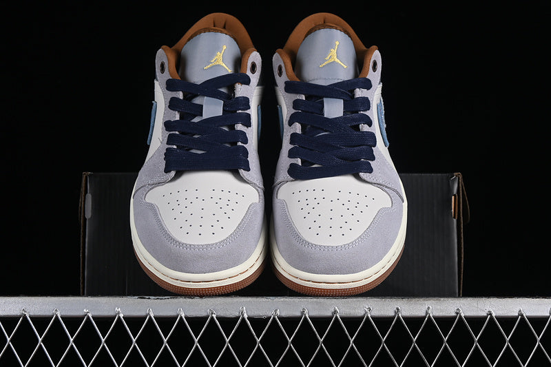 Air Jordan 1 AJ1 Low Repaired - Denim Swoosh