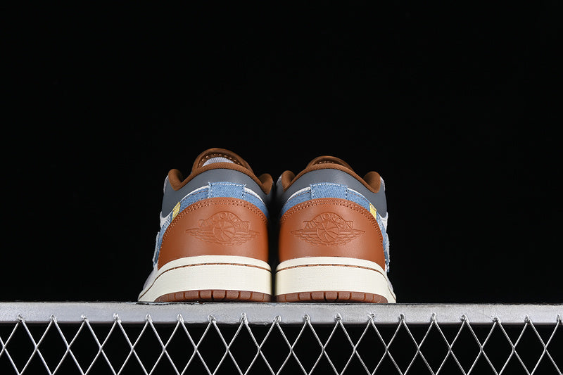 Air Jordan 1 AJ1 Low Repaired - Denim Swoosh