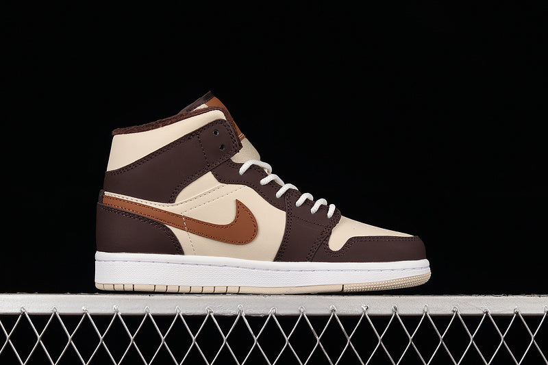 Air Jordan 1 AJ1 Mid – "Brown Basalt Oatmeal"