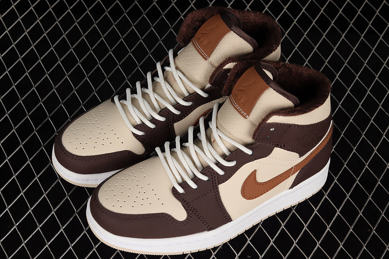 Air Jordan 1 AJ1 Mid – "Brown Basalt Oatmeal"