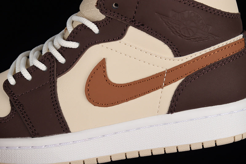Air Jordan 1 AJ1 Mid – "Brown Basalt Oatmeal"