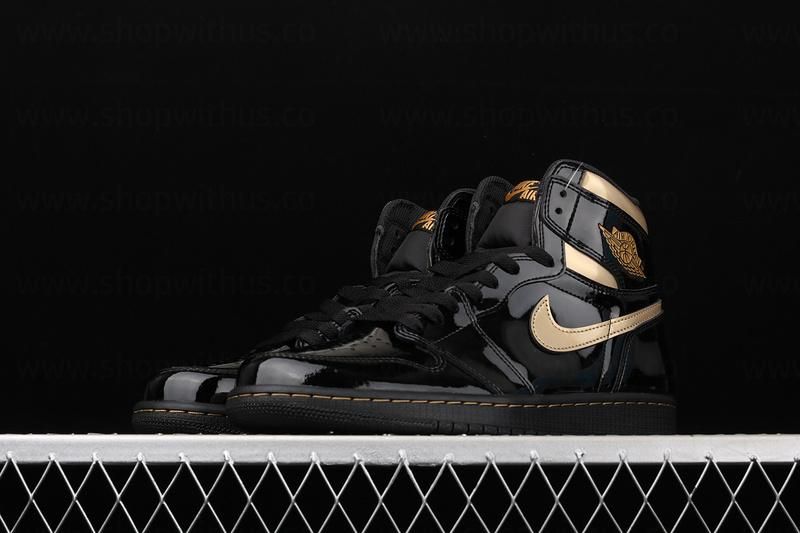 Air Jordan 1 AJ1 High - Black Metallic Gold