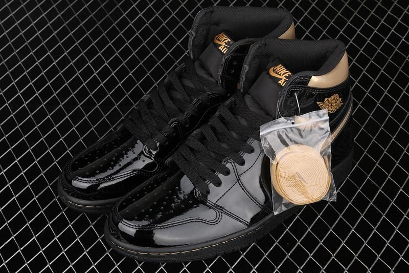 Air Jordan 1 AJ1 High - Black Metallic Gold