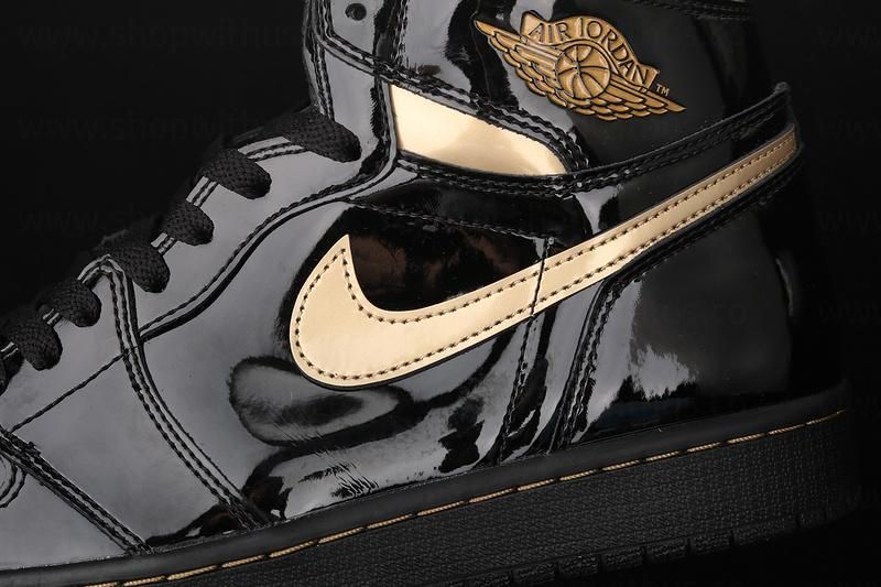 Air Jordan 1 AJ1 High - Black Metallic Gold