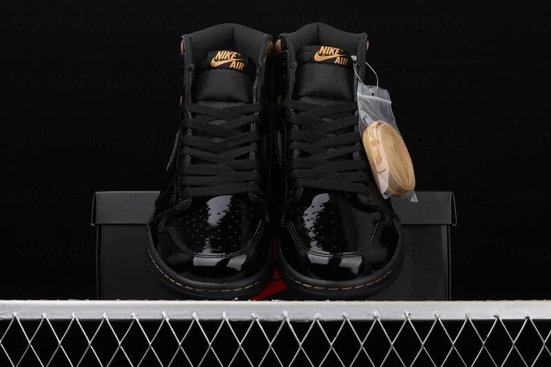 Air Jordan 1 AJ1 High - Black Metallic Gold