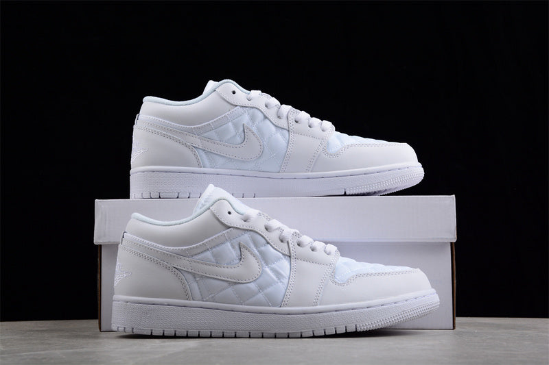 Air Jordan 1 AJ1 Low Quilted – Triple White